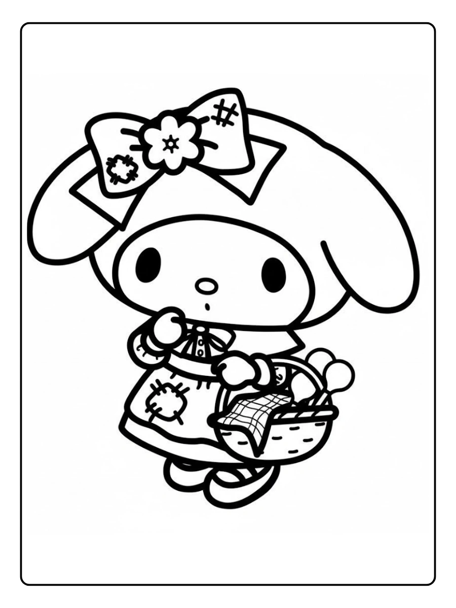 my melody coloring pages (3)