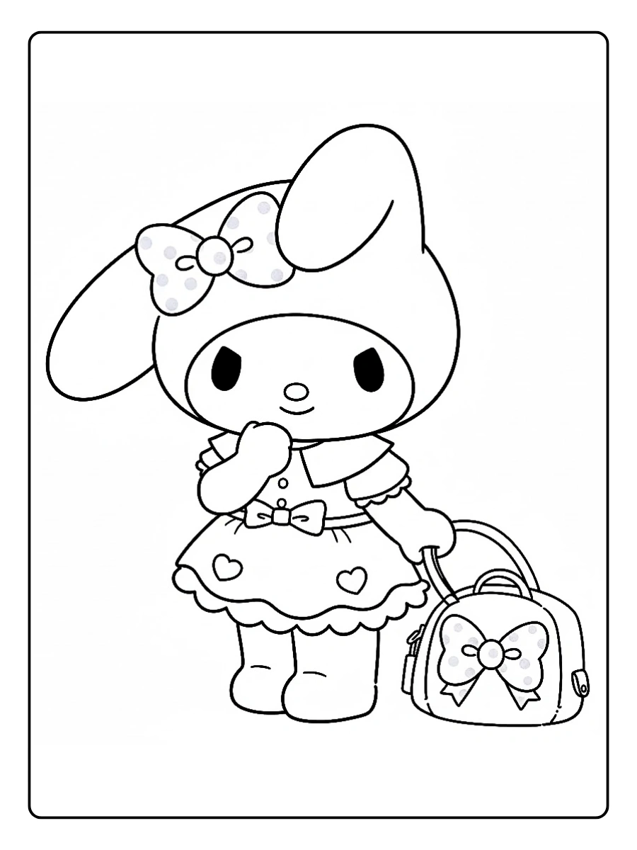 my melody coloring pages (4)