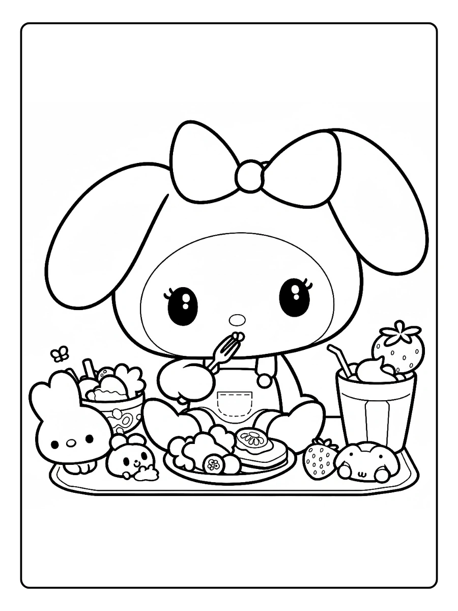my melody coloring pages (5)