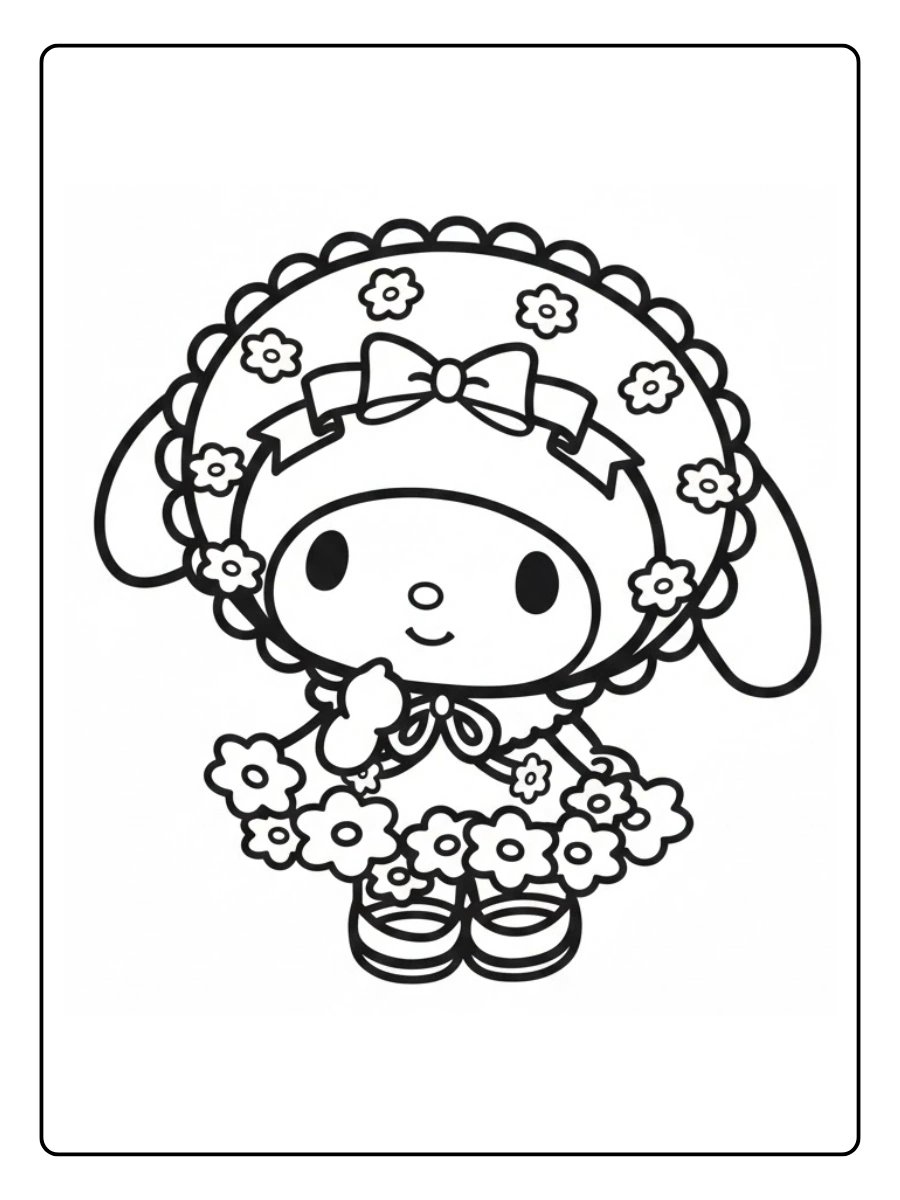 my melody coloring pages (6)