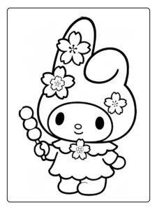 my melody coloring pages (8)