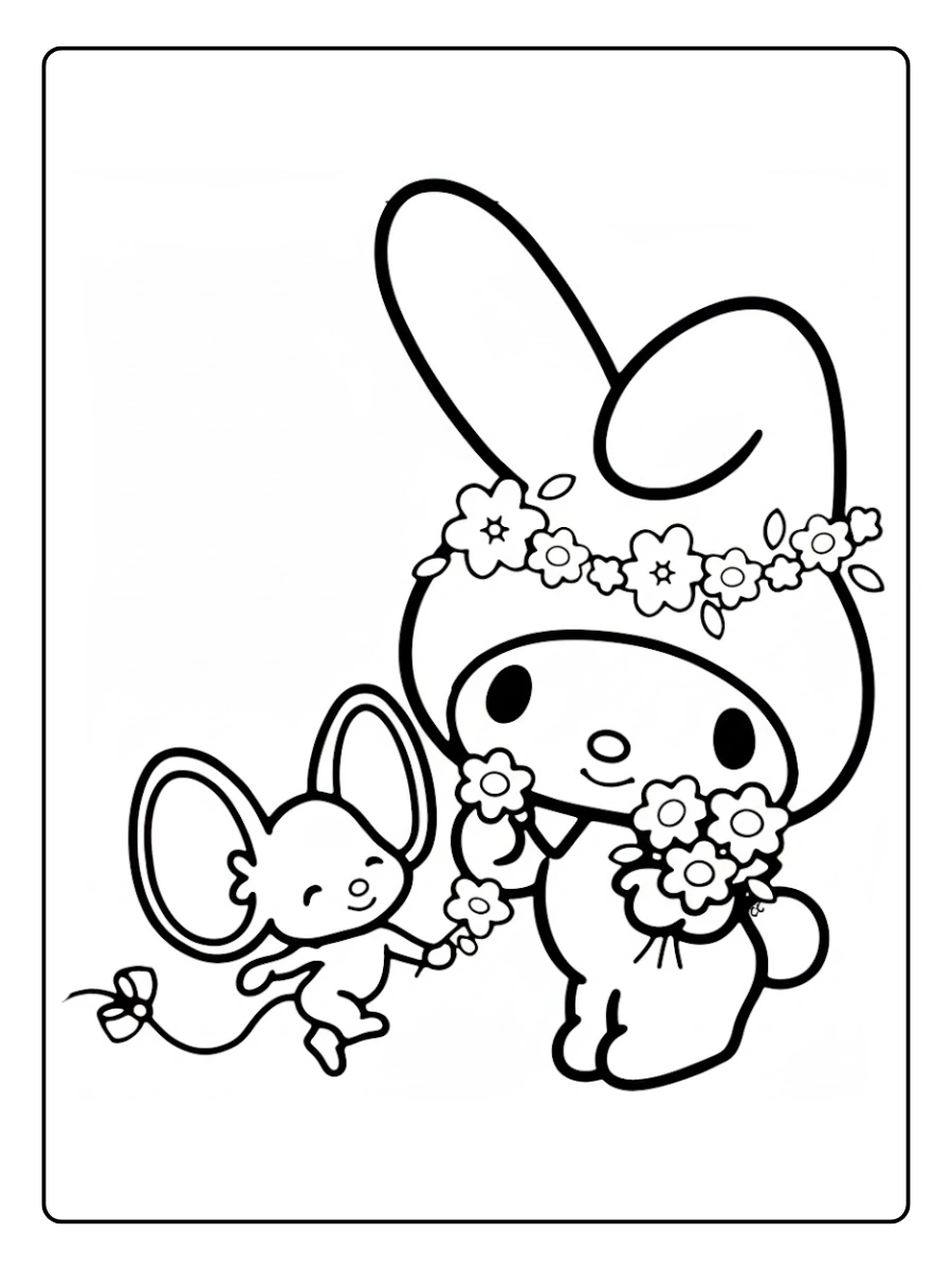 my melody coloring pages (9)