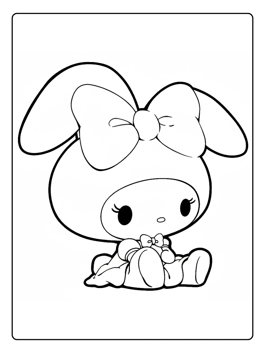 my melody coloring pages