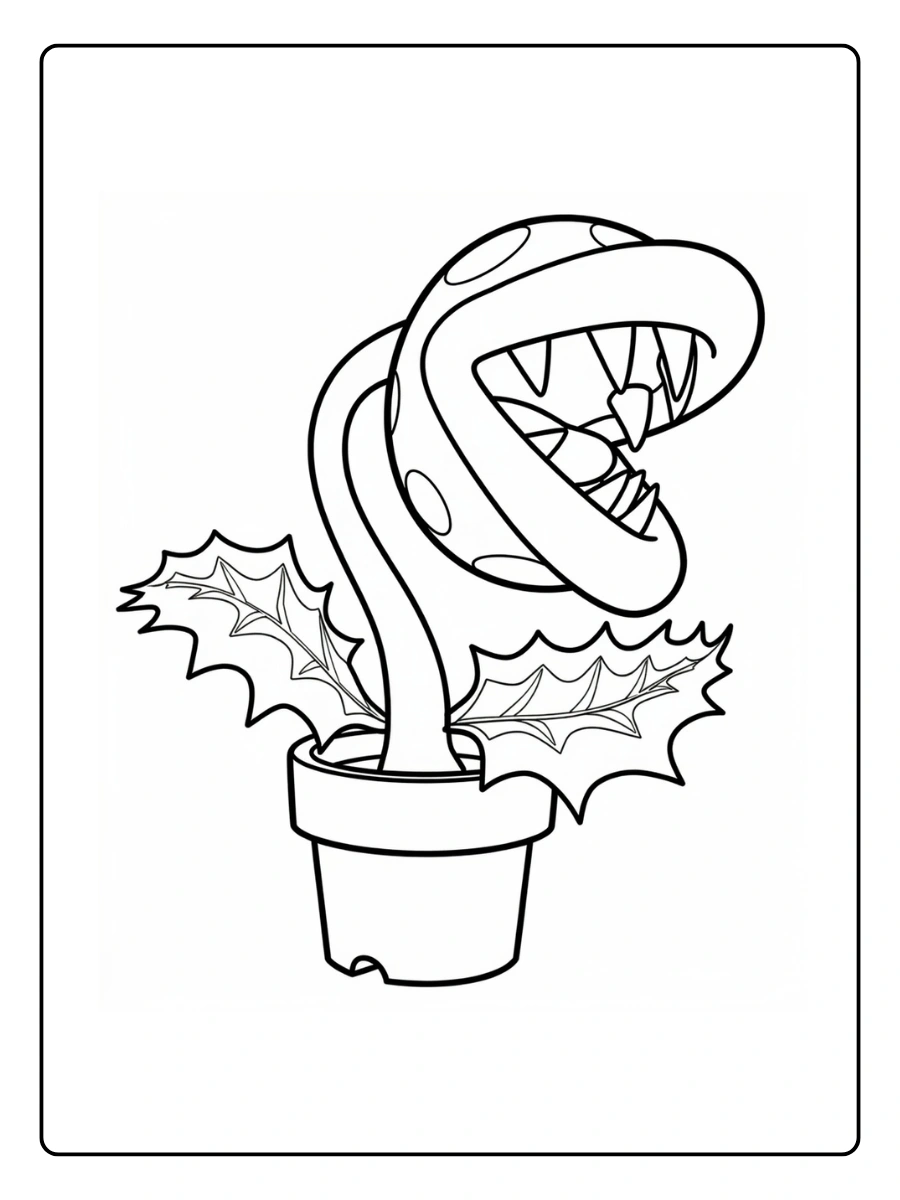 piranha plant coloring pages (3)