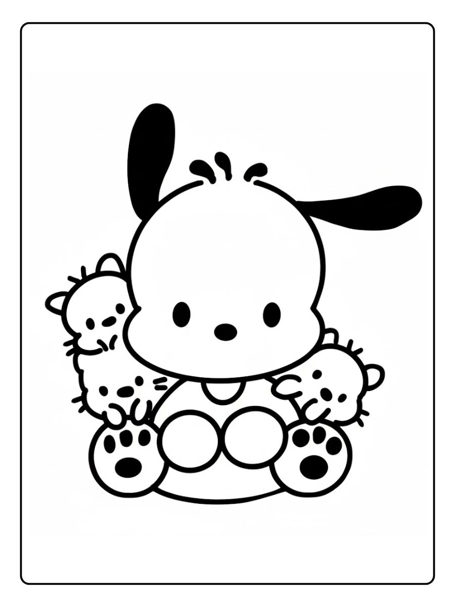 pochacco coloring pages