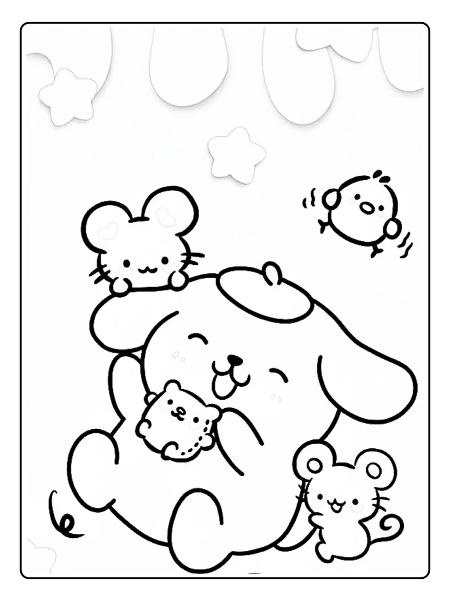 pompompurin coloring pages