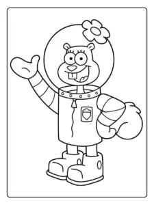 sandy cheeks coloring pages