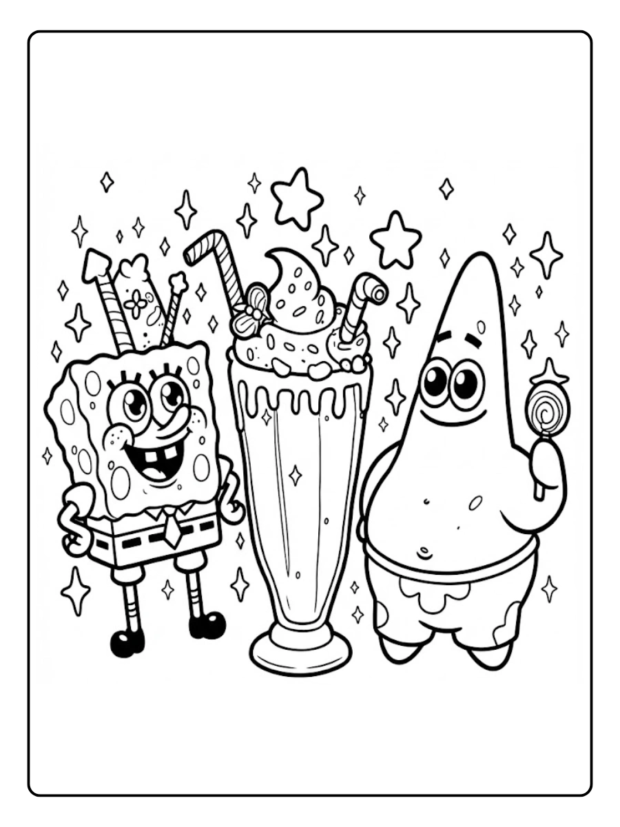 spongebob and patrick coloring pages (2)