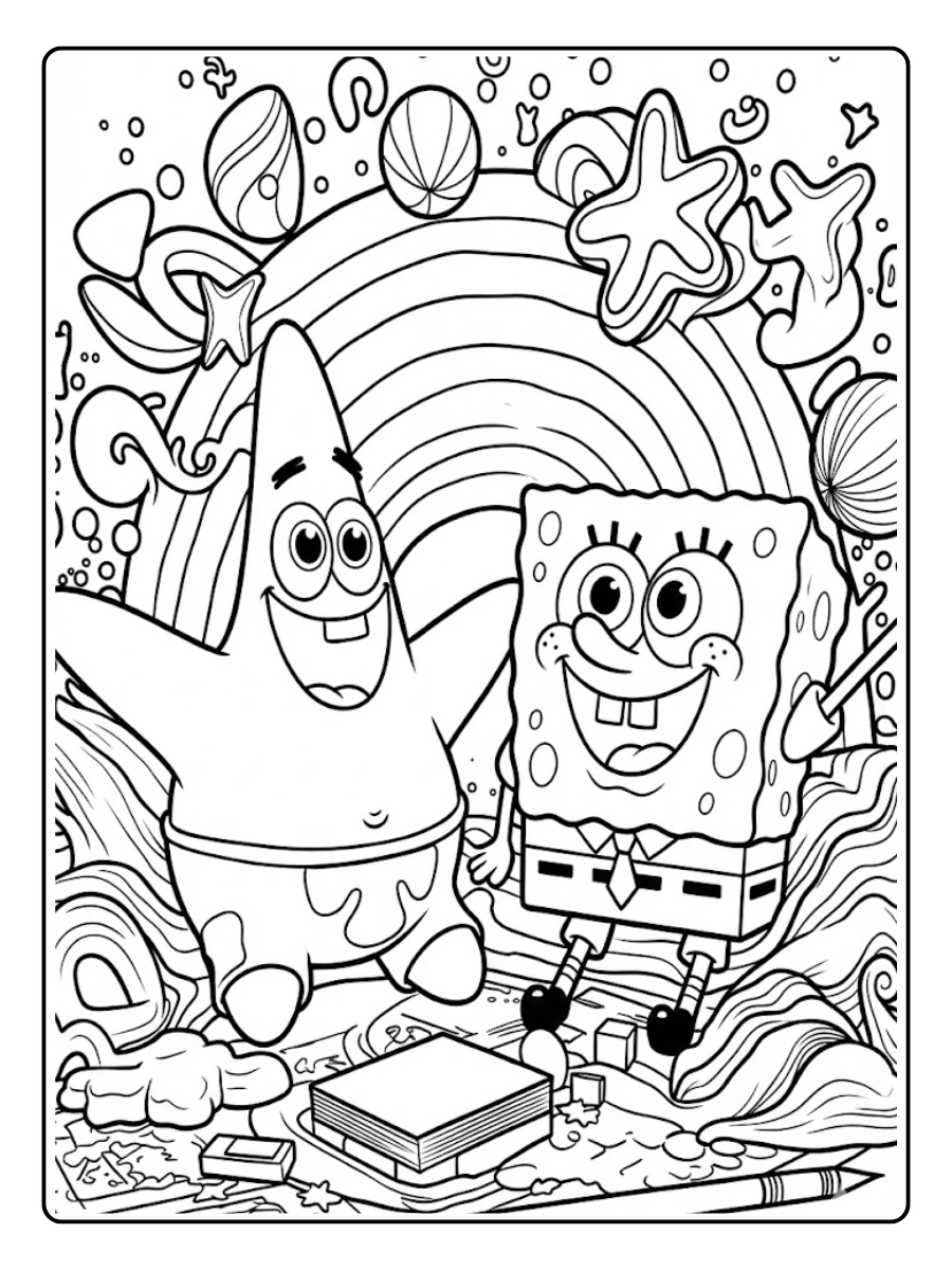 spongebob and patrick coloring pages (3)