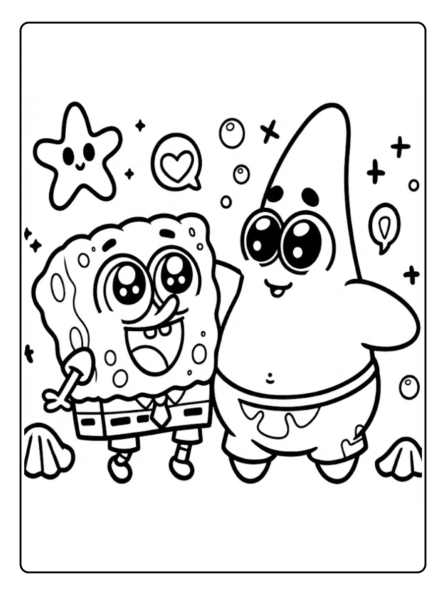 spongebob and patrick coloring pages
