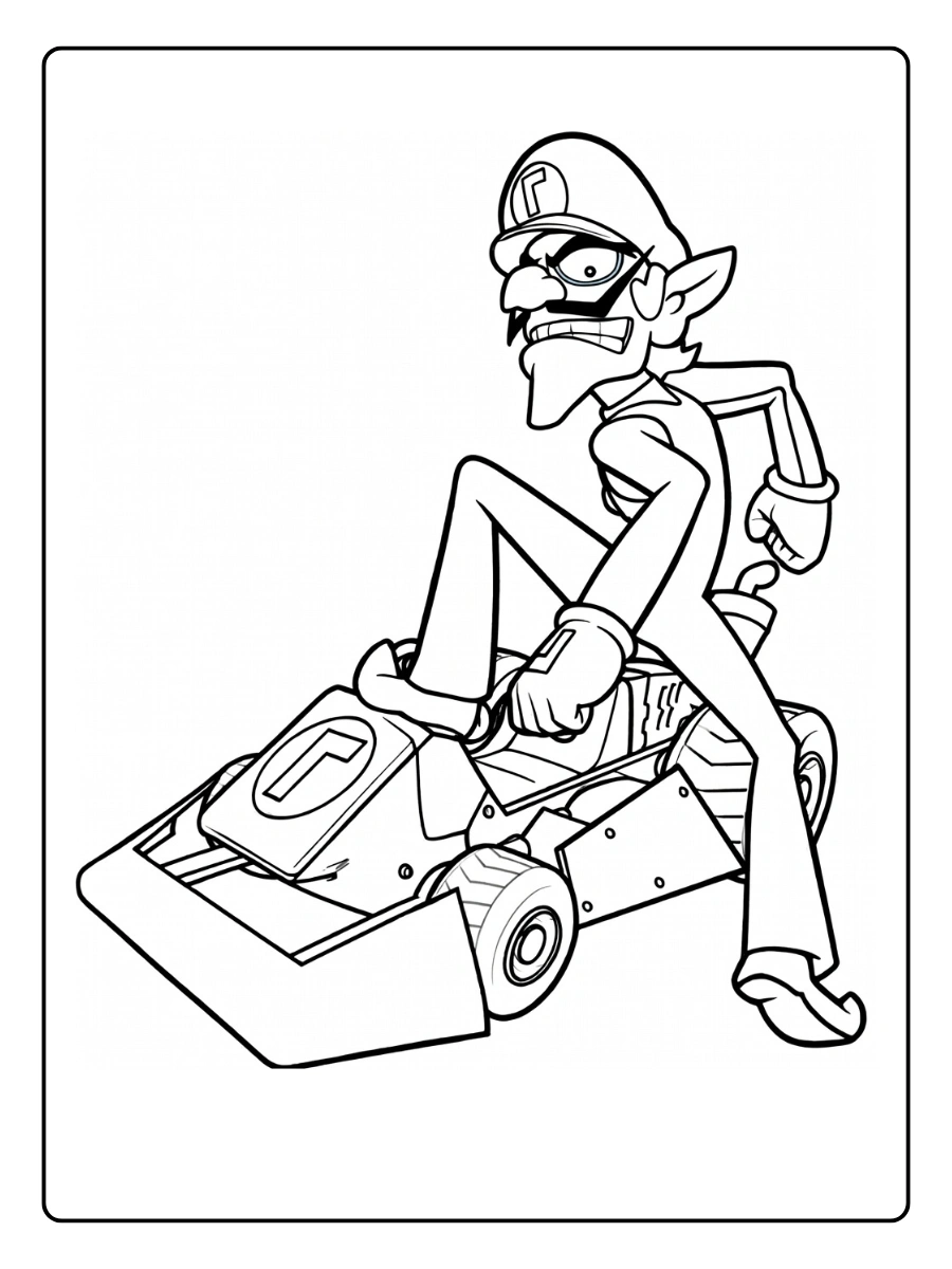 waluigi coloring page (1)