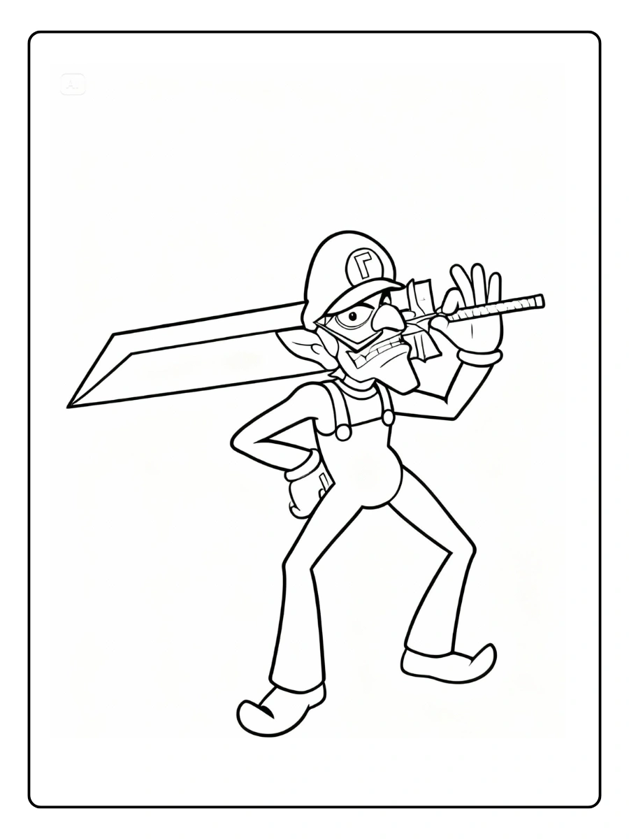 waluigi coloring page (14)