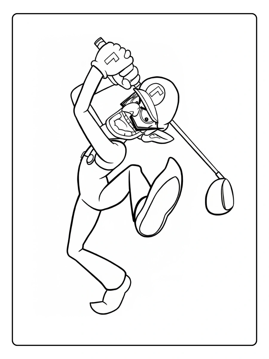 waluigi coloring page (2)