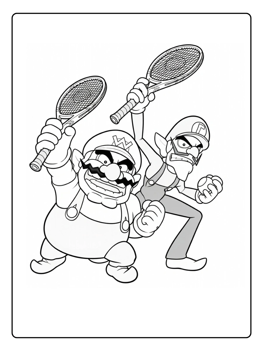 waluigi coloring page (3)