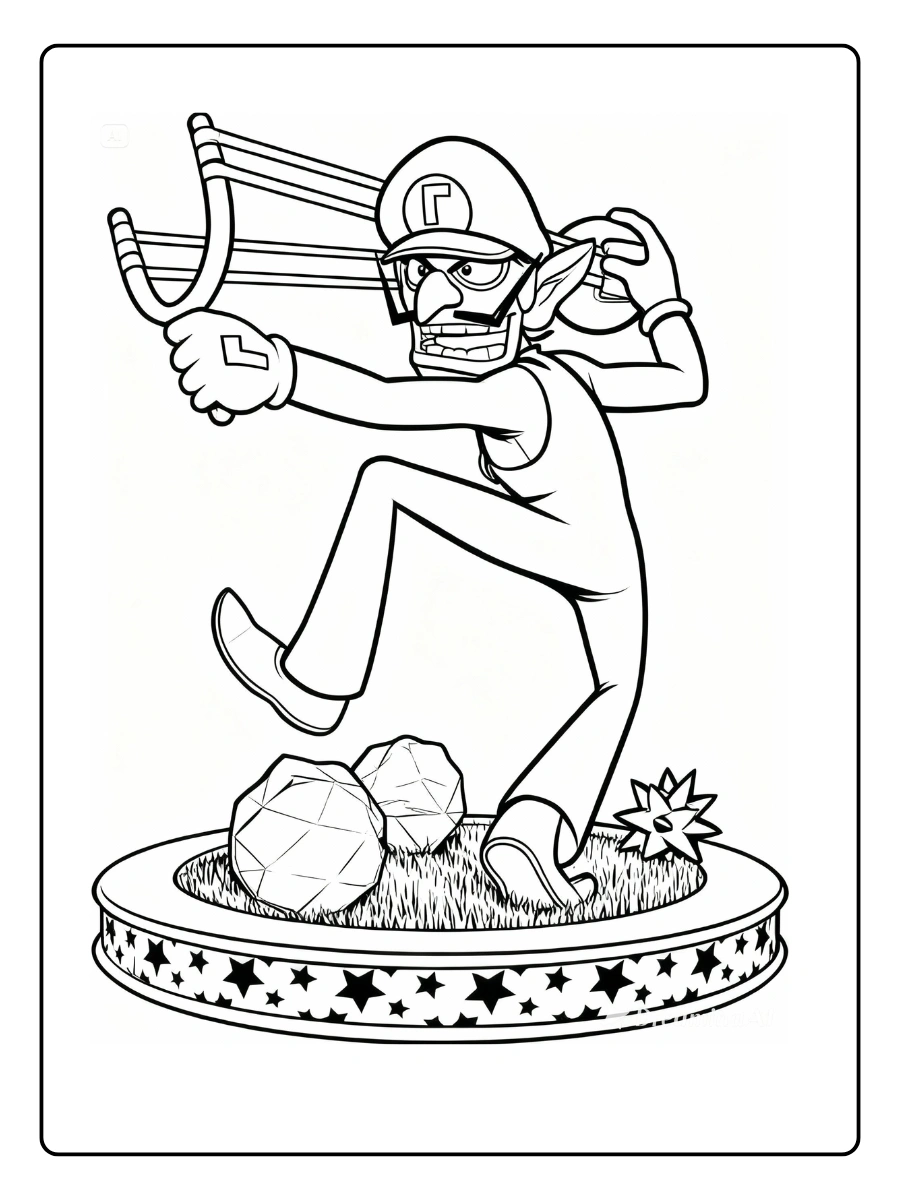 waluigi coloring page (5)