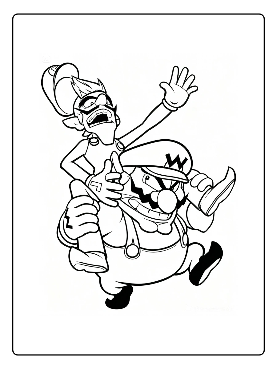 waluigi coloring page (8)