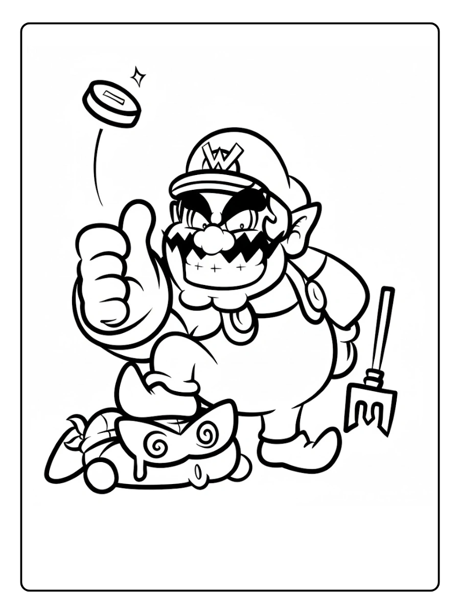 wario coloring pages (1)