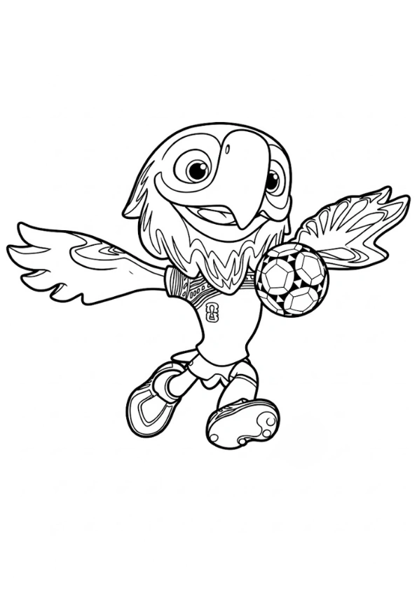 Clutch FIFA World Cup 2026 Mascot coloring page