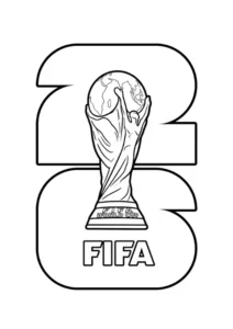 FIFA World Cup 2026 official logo coloring page