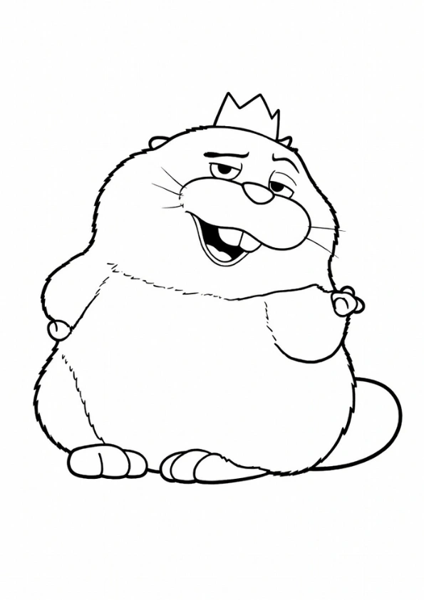 King George wearing his royal crown coloring page