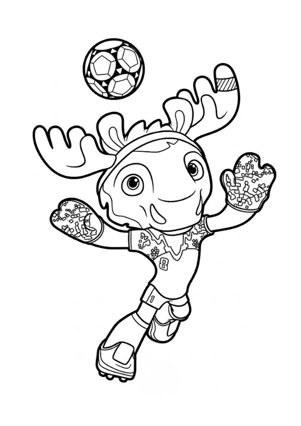 Maple FIFA World Cup 2026 Mascot coloring page