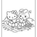 hello kitty and my melody coloring pages (2)