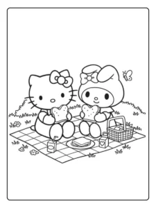 hello kitty and my melody coloring pages (2)