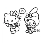 hello kitty and my melody coloring pages (3)
