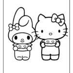 hello kitty and my melody coloring pages (4)