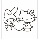hello kitty and my melody coloring pages (5)