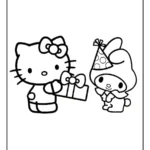 hello kitty and my melody coloring pages (7)
