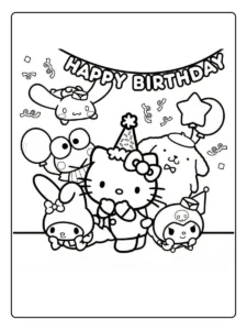 hello kitty birthday coloring pages (2)