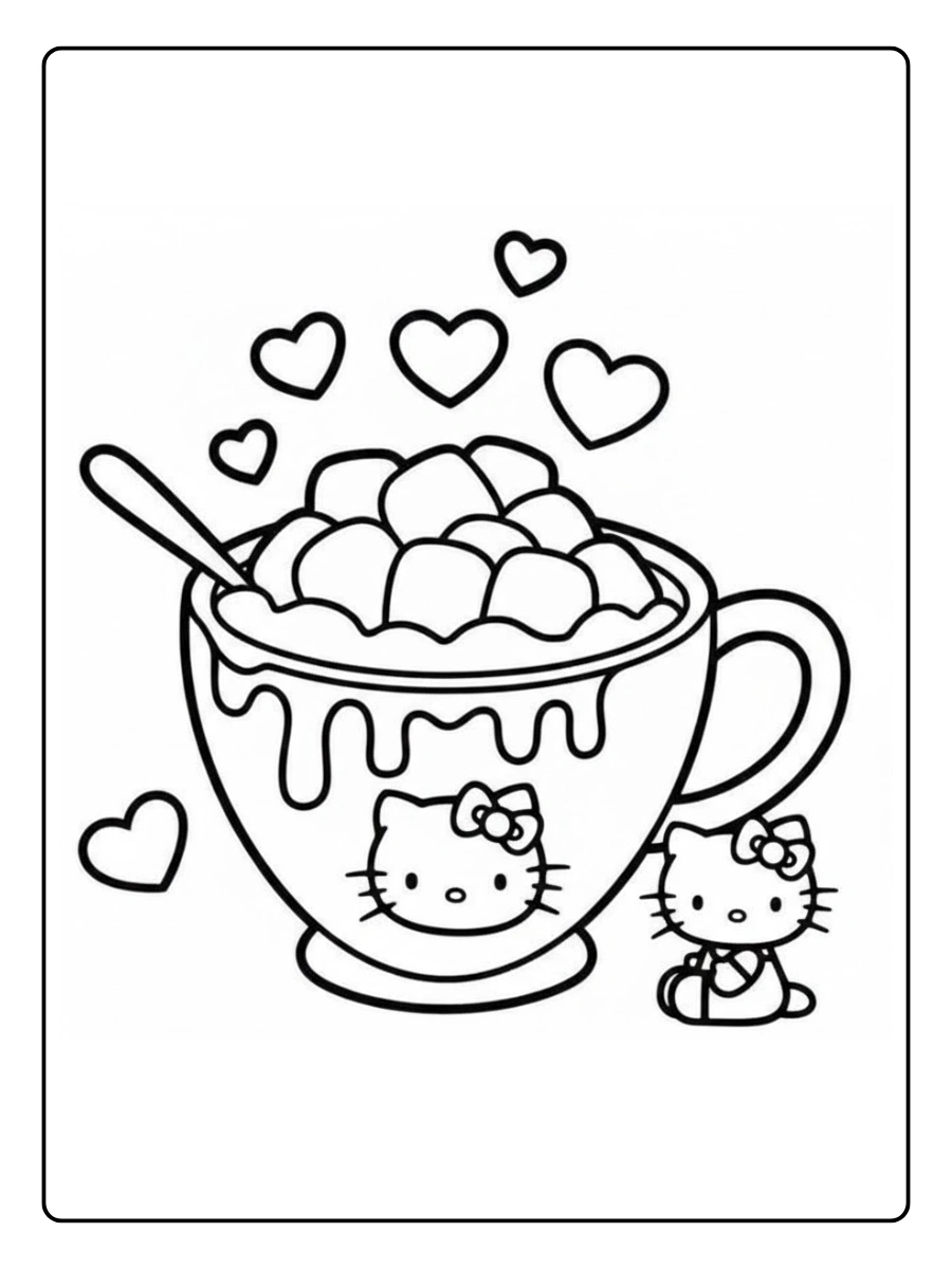 hello kitty marshmallow coloring page (12)