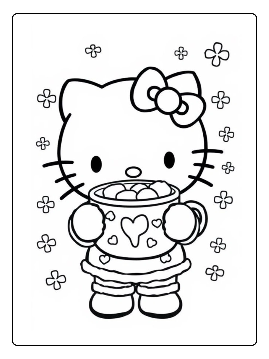 hello kitty marshmallow coloring page (6)