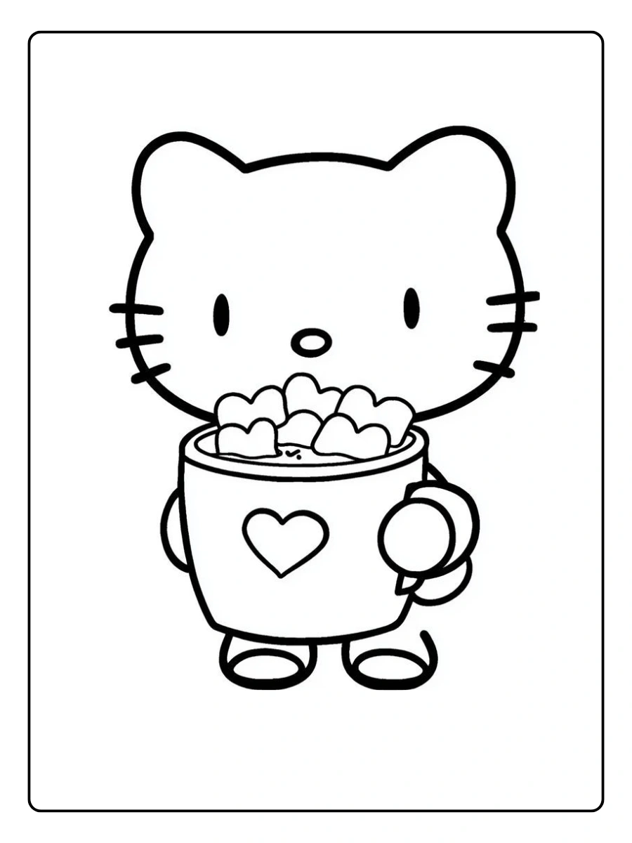 hello kitty marshmallow coloring page (7)