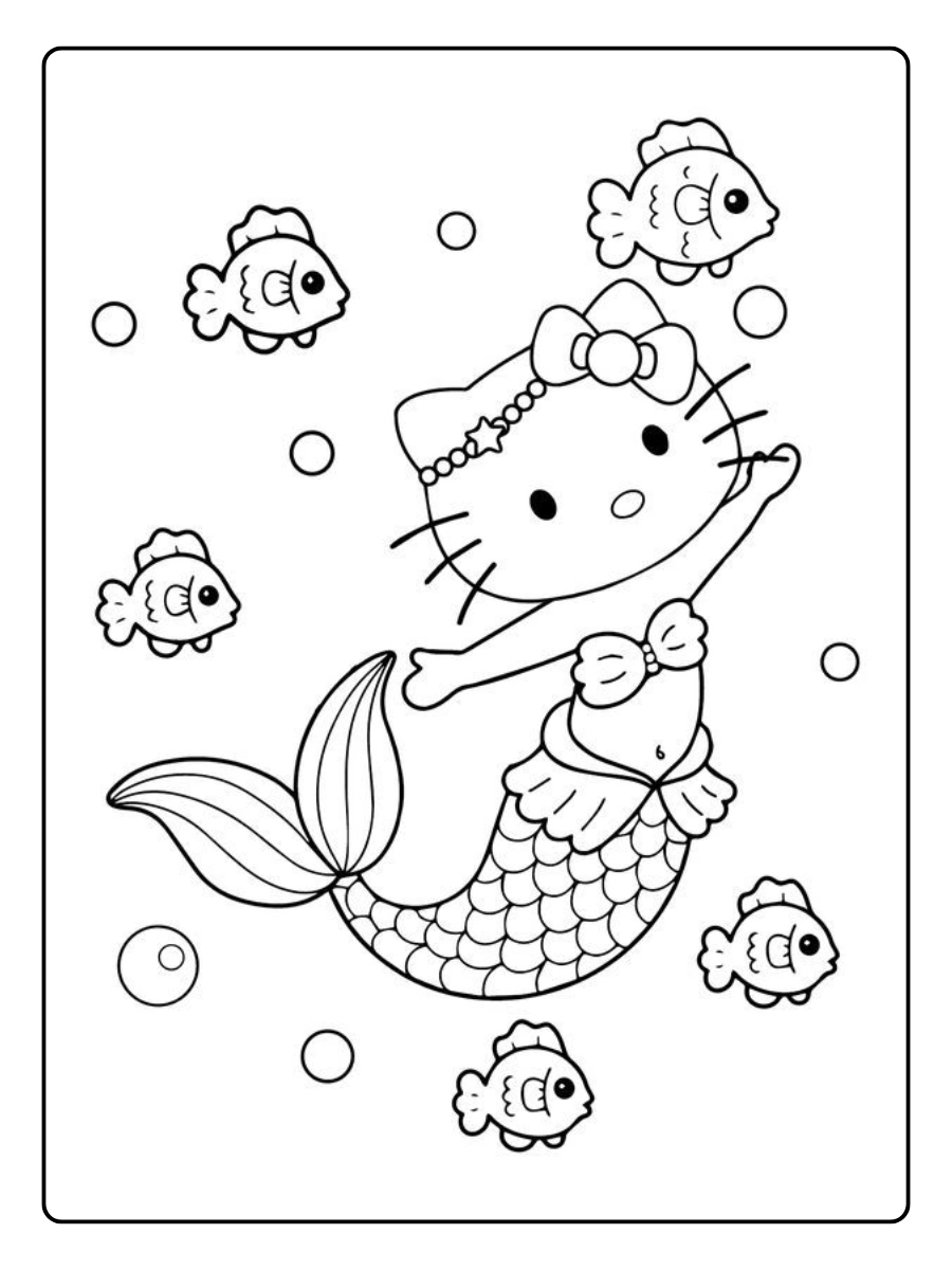 hello kitty mermaid coloring page (1)