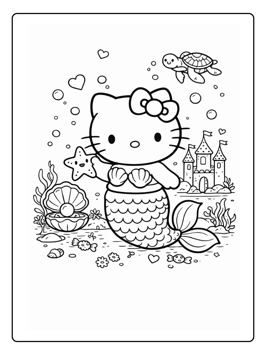 hello kitty mermaid coloring page (7)