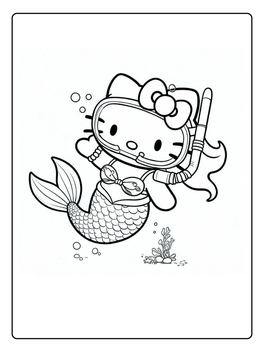 hello kitty mermaid coloring page (8)