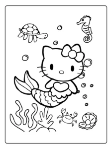 hello kitty mermaid coloring page (9)