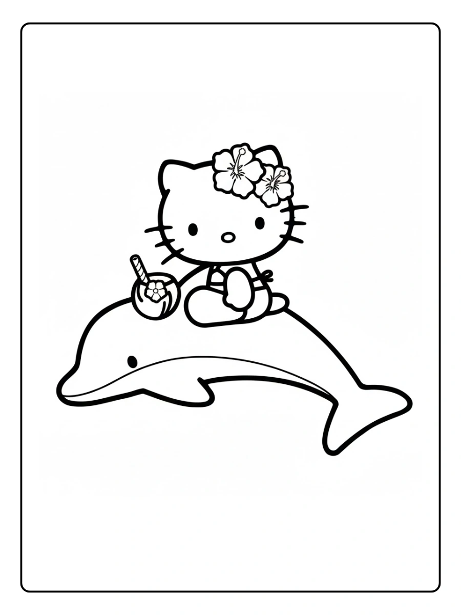 hello kitty summer coloring pages (2)