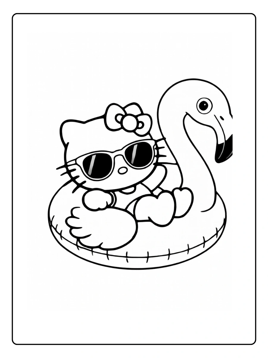 hello kitty summer coloring pages (4)