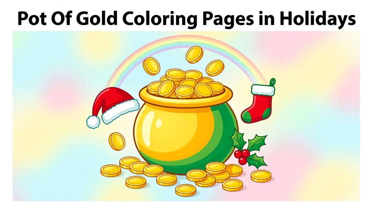 15 Pot Of Gold Coloring Pages (Free Printable PDFs)