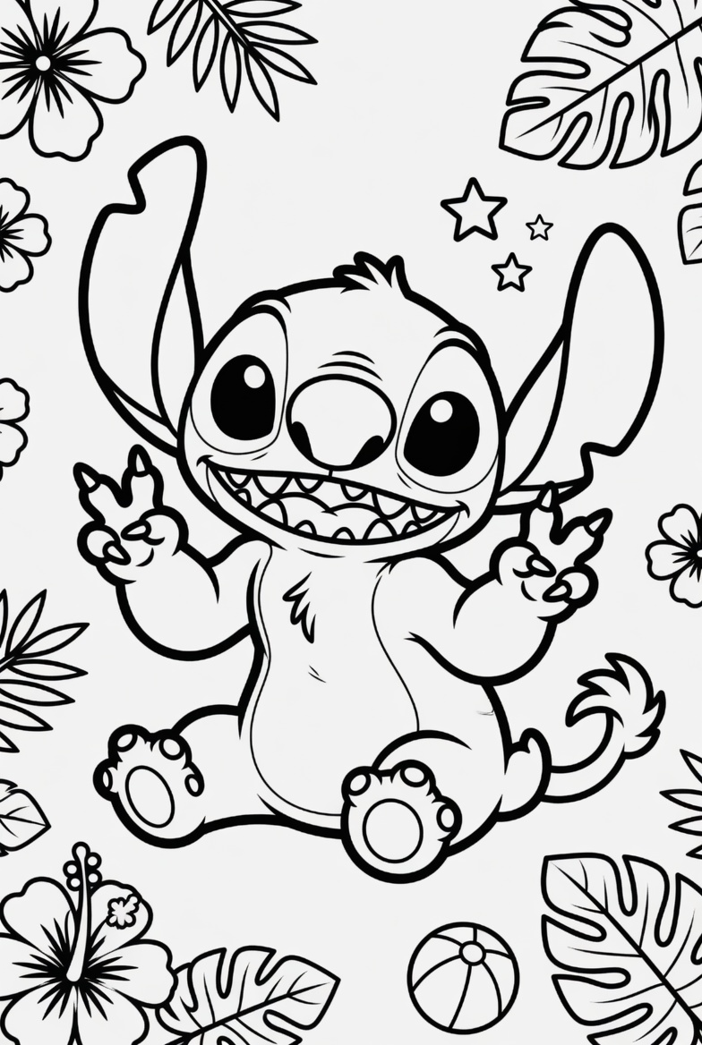 48 Stitch Coloring Pages (Free Printable PDFs)