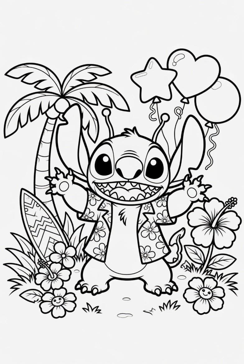 48 Stitch Coloring Pages (Free Printable PDFs)