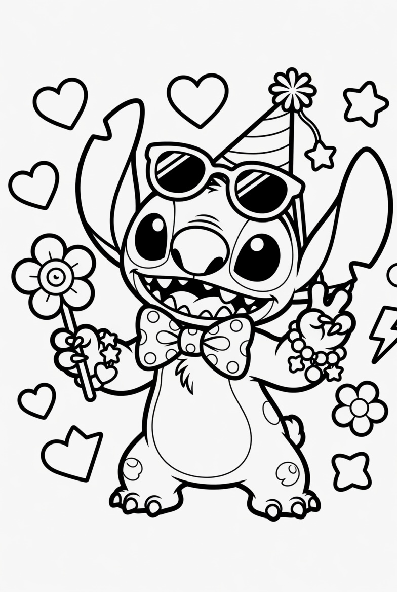 48 Stitch Coloring Pages (Free Printable PDFs)