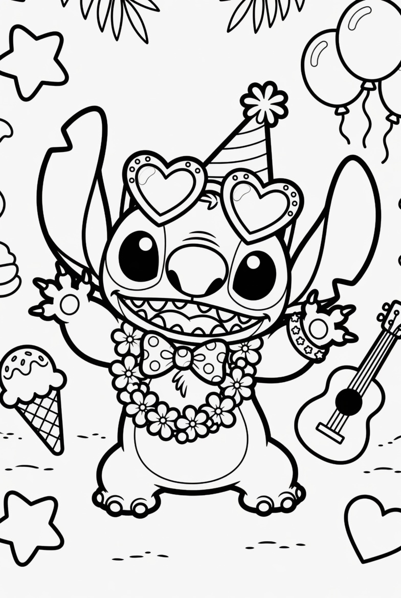 48 Stitch Coloring Pages (Free Printable PDFs)