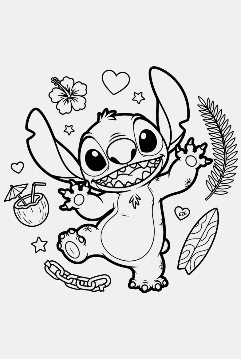 48 Stitch Coloring Pages (Free Printable PDFs)