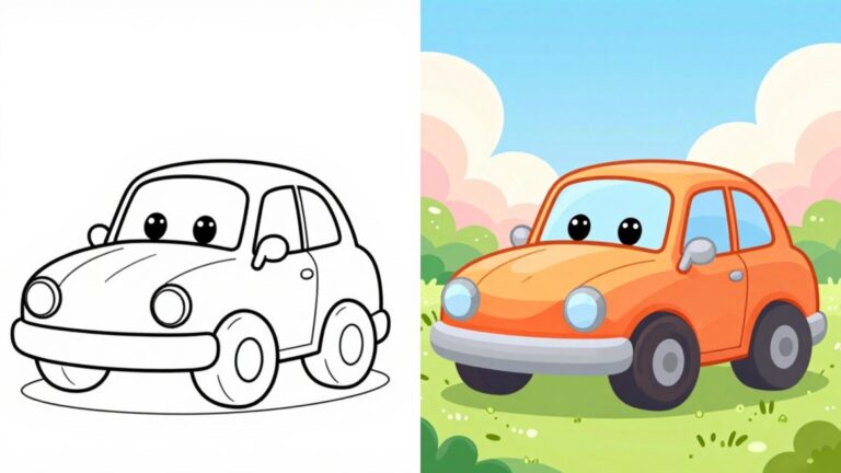 15 Classic Car Coloring Pages (Free Printable PDFs)